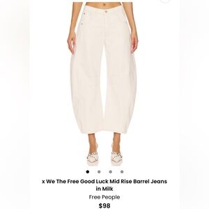 Free People Milk Wide-Leg Crop Jeans